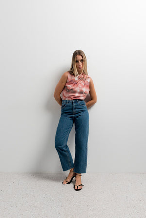 BLUSA CRUZADA ESTAMPADA