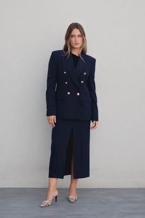 BLAZER CRUZADA BOTONES DORADOS