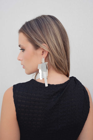 VESTIDO MIDI ASIMÉTRICO PUNTO CALADO