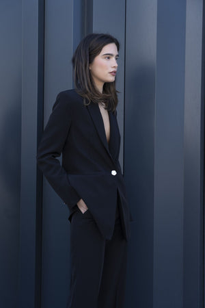 BLAZER BOTON PLATEADO