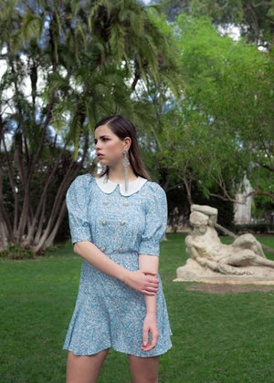 VESTIDO ESTAMPADO CUELLO BOBO