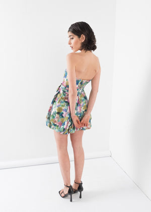 VESTIDO TAFETA FLORES