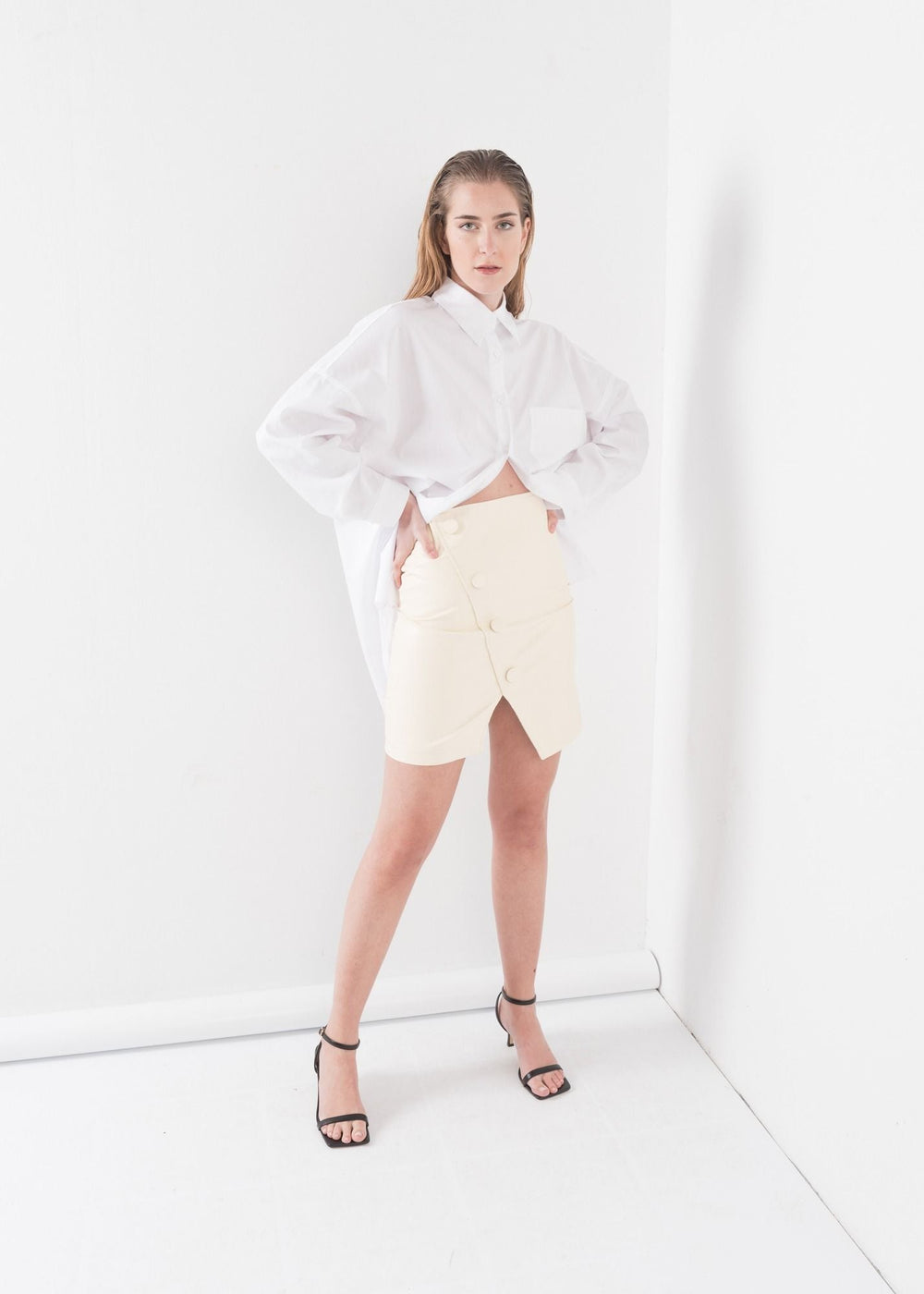 FALDA CRUZADA EFECTO PIEL