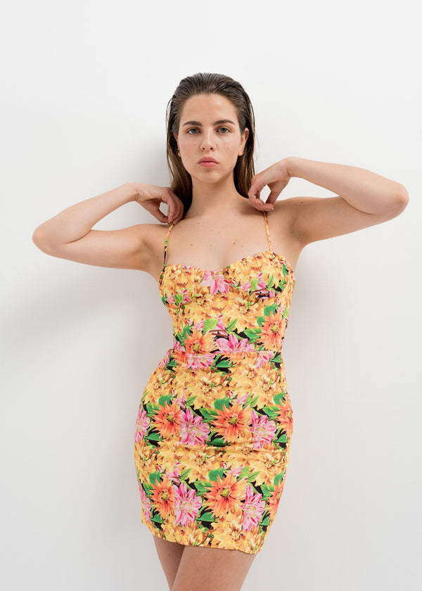 VESTIDO ESTAMPADO CORSETERO