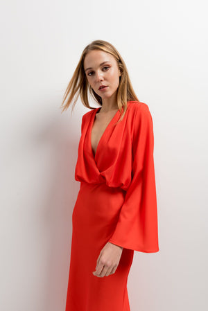 VESTIDO MIDI CRUZADO