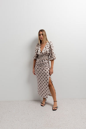 FALDA MIDI ESTAMPADA