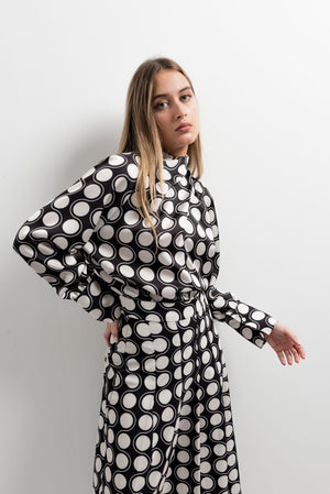 FALDA MIDI ESTAMPADA