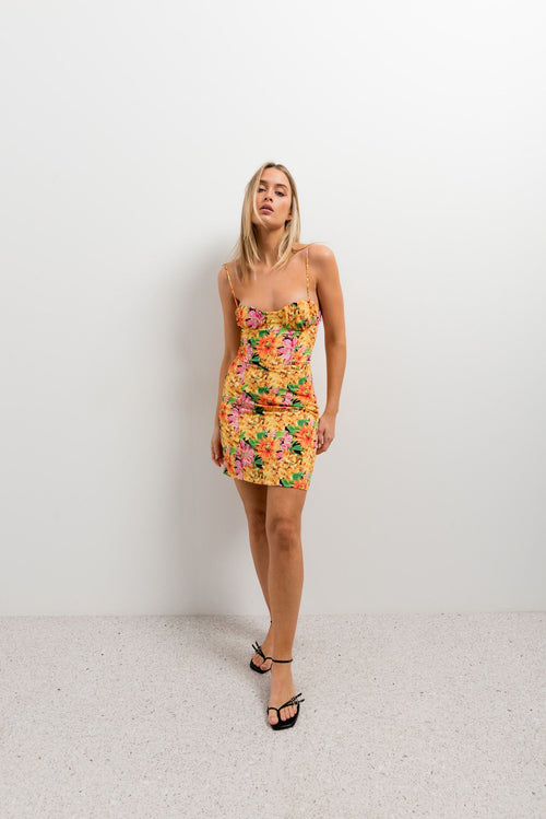 VESTIDO ESTAMPADO CORSETERO