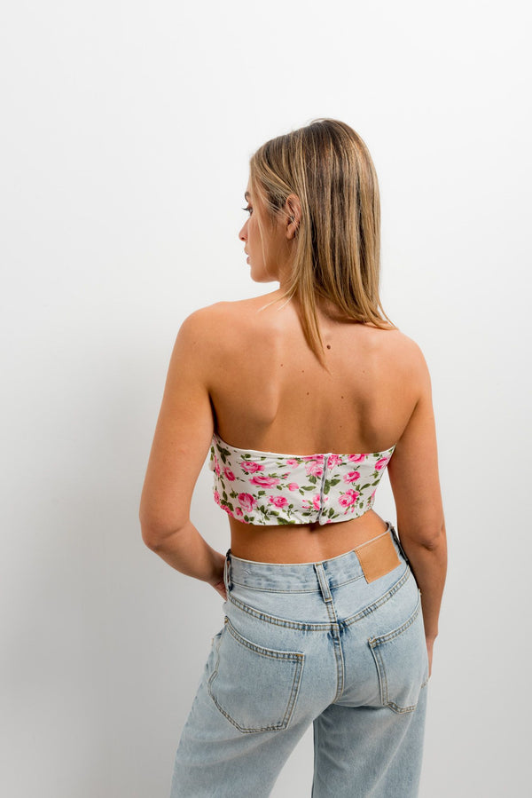 TOP CORSETERO FLORES