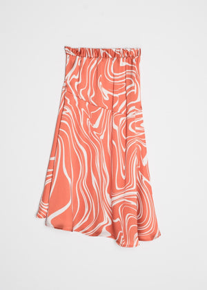 FALDA MIDI ESTAMPADA