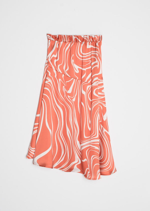 FALDA MIDI ESTAMPADA