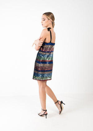 VESTIDO LENTEJUELAS RAYAS DE LOLITO