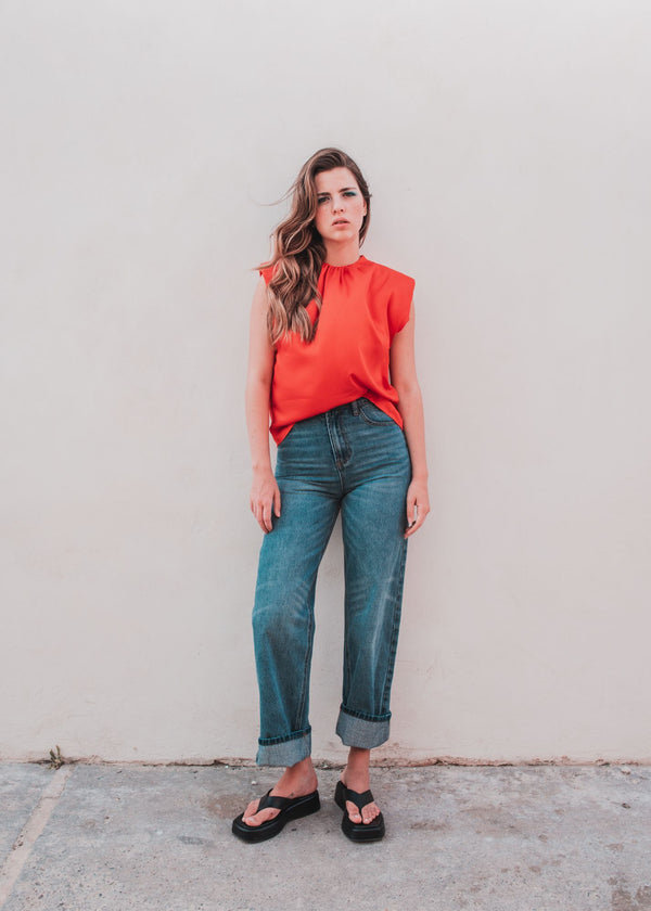 TOP SATINADO HOMBRERAS