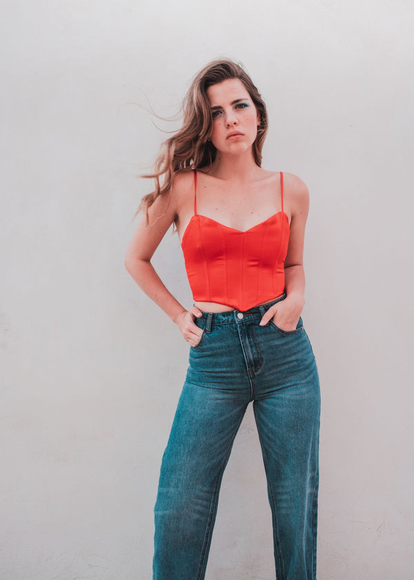 TOP CORSETERO SATINADO