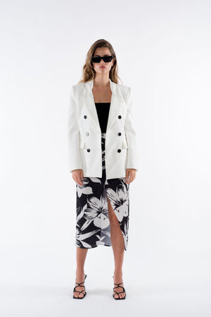 FALDA MIDI ESTAMPADA