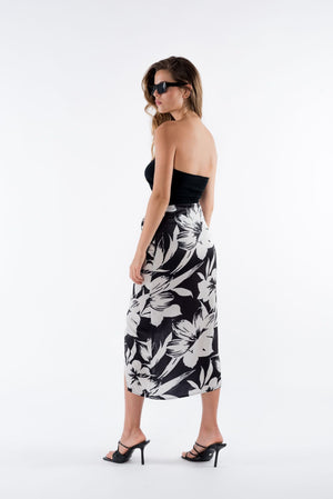 FALDA MIDI ESTAMPADA