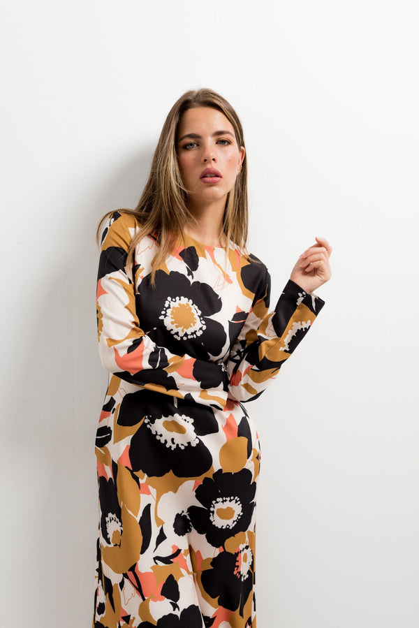ROBE MIDI IMPRIMÉ FLEURI