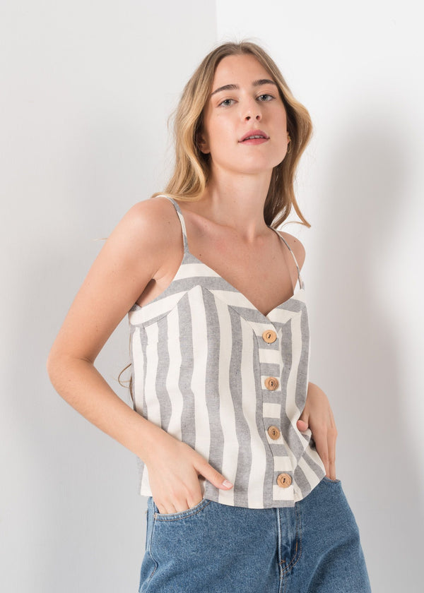 TOP TIRANTES  RAYAS LINO