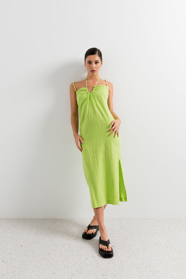 ROBE MIDI EN LIN