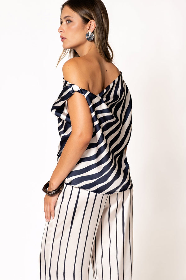 TOP ASIMÉTRICO RAYAS