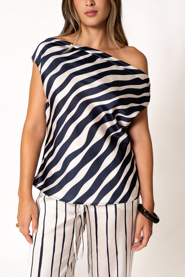 TOP ASIMÉTRICO RAYAS