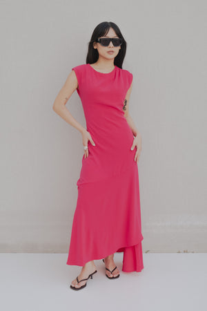 VESTIDO MIDI ASIMÉTRICO