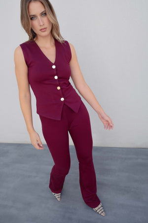 TOP CHALECO PUNTO TEXTURA