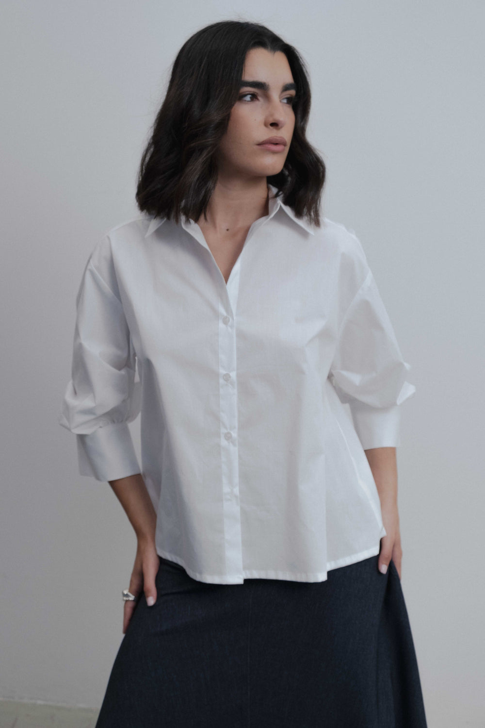 CHEMISE À MANCHES BOUFFANTES
