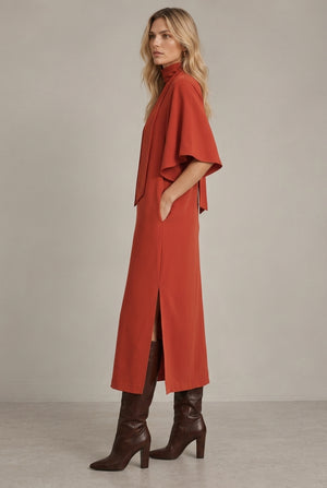 ROBE MIDI À NŒUD