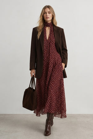 ROBE HALTER POIS NŒUD