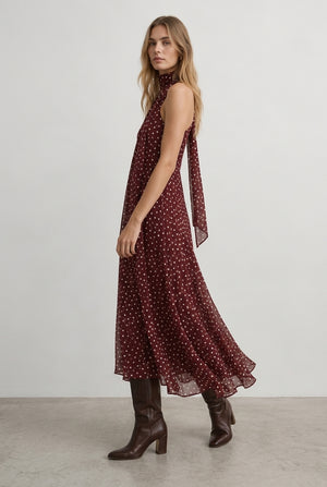 ROBE HALTER POIS NŒUD