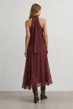 ROBE HALTER POIS NŒUD