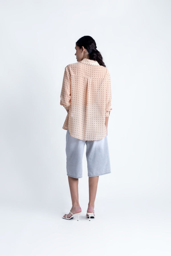 CAMISA ESTAMPADA SEMITRANSPARENTE