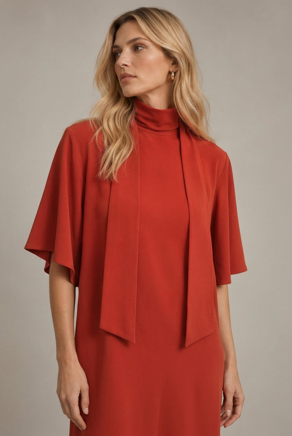 ROBE MIDI À NŒUD