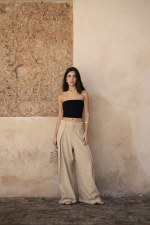 PANTALÓN OVERSIZE CON LINO