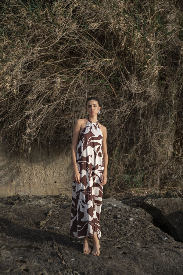 ROBE HALTER IMPRIMÉE