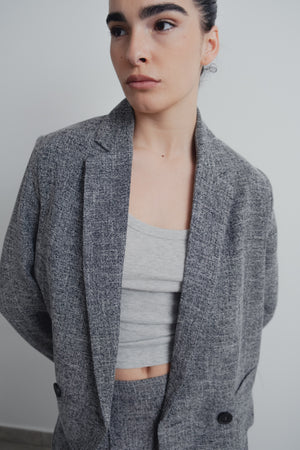 BLAZER ESTRUCTURA CRUZADA CROPPED