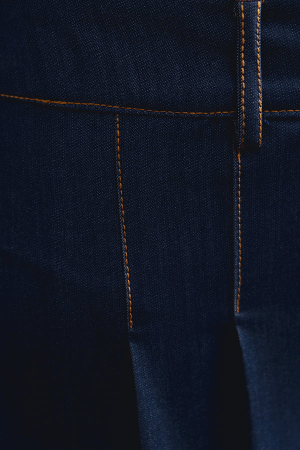 BERMUDA FLUIDA EFECTO DENIM