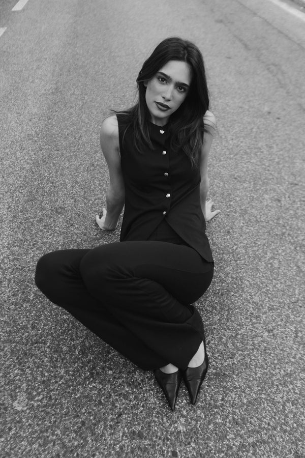 TOP CHALECO ABOTONADO PUNTO