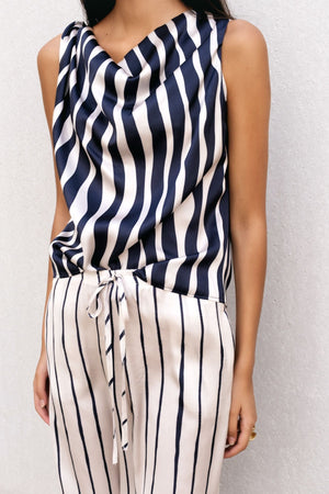 TOP ASIMÉTRICO RAYAS