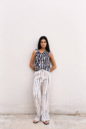 TOP ASIMÉTRICO RAYAS