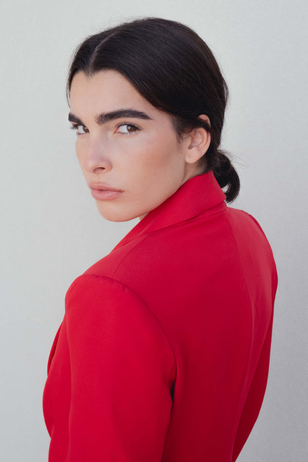 BLAZER BOTON PLATEADO