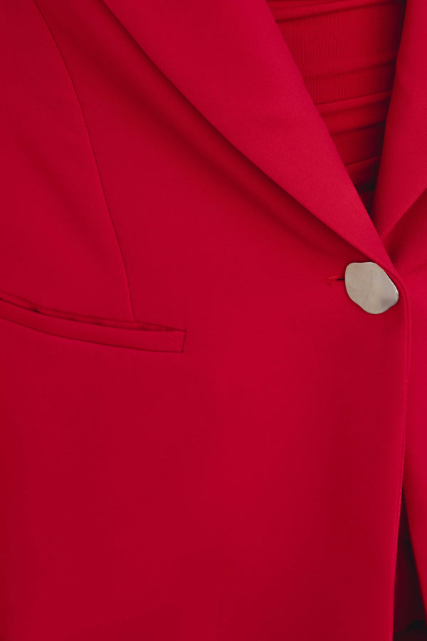 BLAZER BOTON PLATEADO