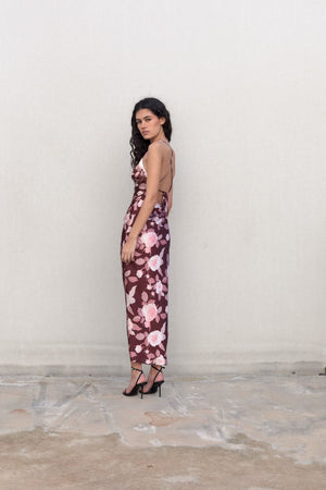 VESTIDO SATINADO ESTAMPADO