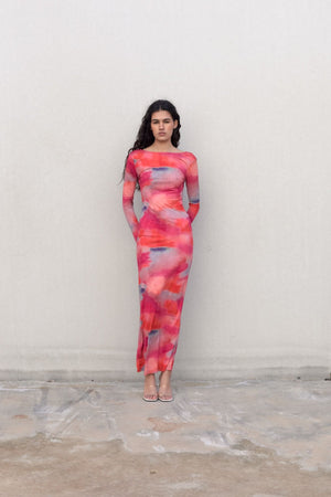 VESTIDO LARGO ESTAMPADO