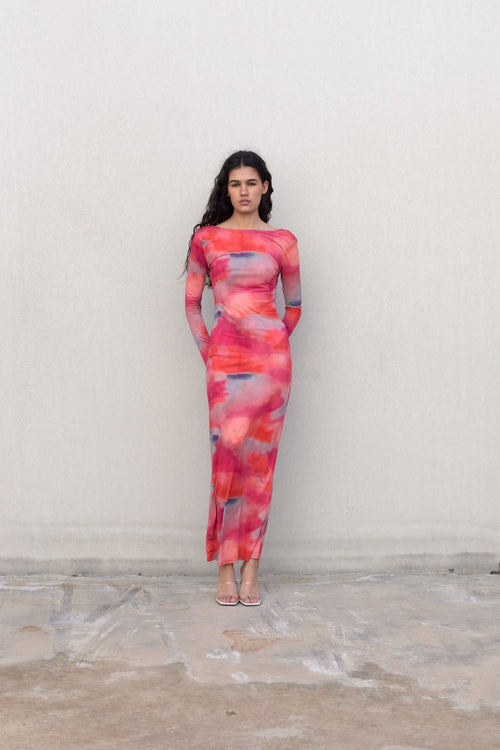 VESTIDO LARGO ESTAMPADO