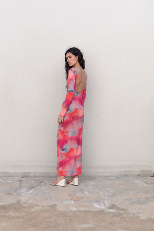 VESTIDO LARGO ESTAMPADO