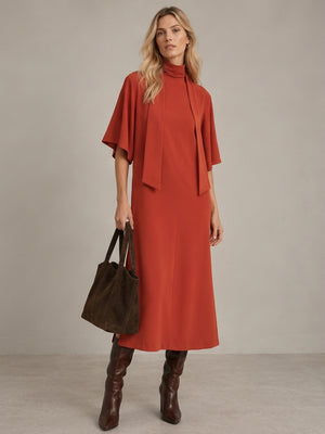 ROBE MIDI À NŒUD