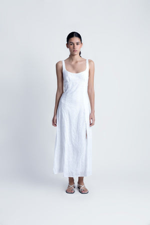 VESTIDO MIDI PERFORADO