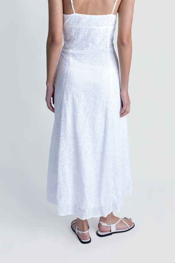 VESTIDO MIDI PERFORADO